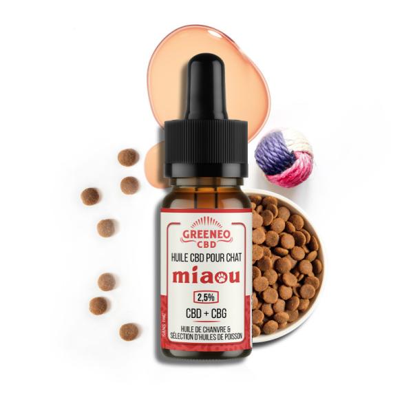 Image principale Huile CBD CBG pour Chats - Bien-être Naturel avec Greeneo 🐾