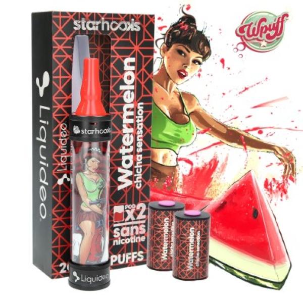 Image principale 🌟 STARHOOKS CHICHA SENSATION LIQUIDEO - 2 PODS WATERMELON | 20 000 PUFFS 🍉